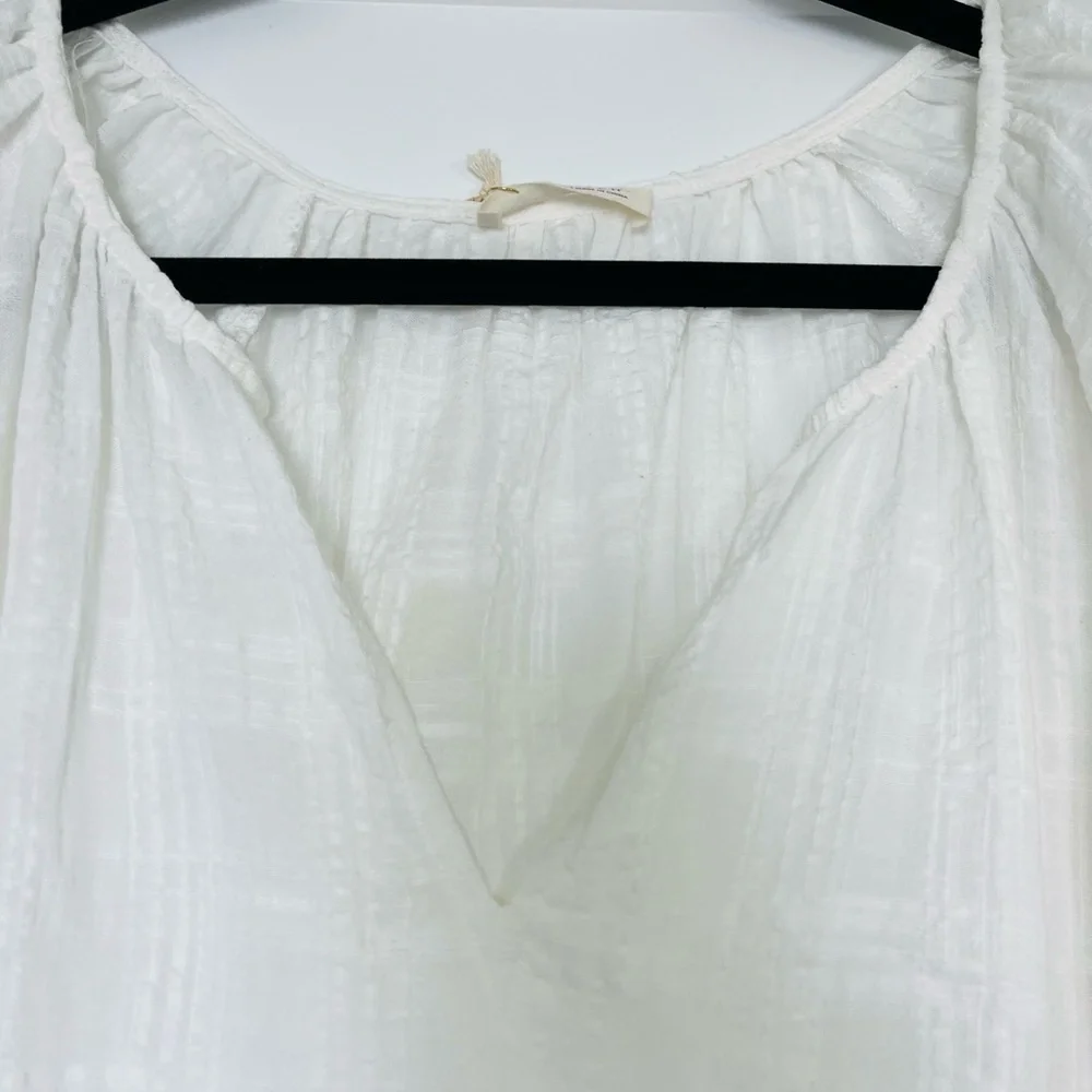 NWT Lovestitch Emma Cotton Embroidered Bohemian Blouse White Women's Top, Large‎ - Picture 2 of 9